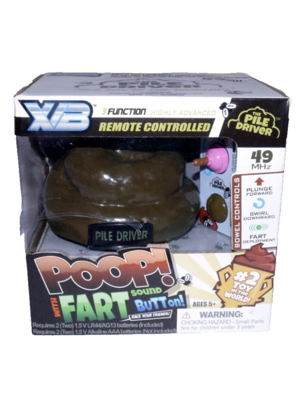 The Pile Driver 49 MHz remote control Poop toy Playtek 2017 New, package damaged